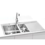 NERJAVNO POMIVALNO KORITO ALVEUS PURE UP 60, SATIN 980X525 MM DESNI – dodatni pogled 2