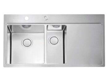 NERJAVNO POMIVALNO KORITO ALVEUS PURE UP 60, SATIN 980X525 MM DESNI
