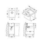 NERJAVNO POMIVALNO KORITO ALVEUS QUADRIX 20 390X450 MM – dodatni pogled 2