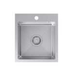 NERJAVNO POMIVALNO KORITO QUADRON LUKE 90 + KATE INOX SET Z ARMATURO – dodatni pogled 1