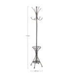 Obešalnik CHARLOTTE rjava je narejen iz kovine v rjavi barvi. Material: - Kovina Barva: - Rjava Dimenzije: širina: 27 cm globina: 27 cm višina: 174 cm