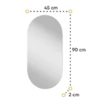 Okroglo ogledalo HARMY je elegantna in priročna. Konstrukcija je narejena iz kakovostne laminirane plošče debeline 16 mm in stekla. Ima ABS robove, ki jo