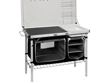 OMARA ZA KAMPIRANJE BRUNNER DRIVE-IN ČRNA 100X50X78/128.5 CM