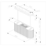 OTOČNA KUHINJSKA NAPA CIARKO DESIGN MONO W, ČRNA – otocna crna