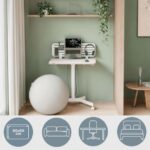 PISALNA MIZA LEITZ COSY-WOW ERGO 80X60CM DVIŽNA BELA NA KOLEŠČKIH – dvizna kolesckih