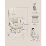 PISALNI STOL SONGMICS OBN034K01 ERGONOMSKI BEŽ – bez