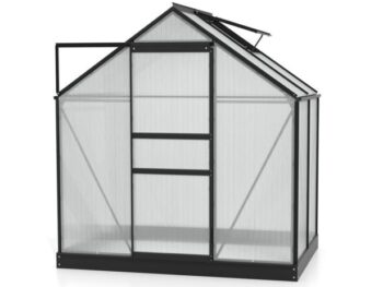 RASTLINJAK, VOLTE PLOŠČE VITAVIA PLANET 2500 HKP 6MM, 1,95X1,31M ČRNA - RASTLINJAK+OKVIR ZA TEMELJ