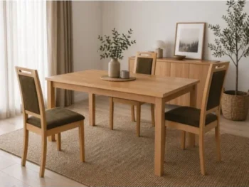 Raztegljiva jedilna miza RIMINI je elegantna in funkcionalna. Narejena je iz kakovostne laminirane plošče. Zaradi svoje oblike in visokokakovostnih