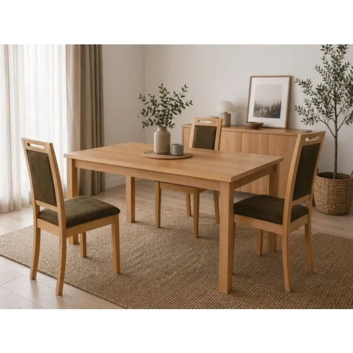 Raztegljiva jedilna miza RIMINI je elegantna in funkcionalna. Narejena je iz kakovostne laminirane plošče. Zaradi svoje oblike in visokokakovostnih