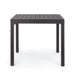 Raztegljiva miza PELAGIUS 83-166X80 antracit, izdelana iz aluminija s poliestrsko zaščito, ki zagotavlja odpornost proti vremenskim vplivom in dolgo