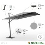 SENČNIK NATERIAL STRAN.SONO II LED 290X290 T.SIV, ALU, JEKLO 250G – sencnik