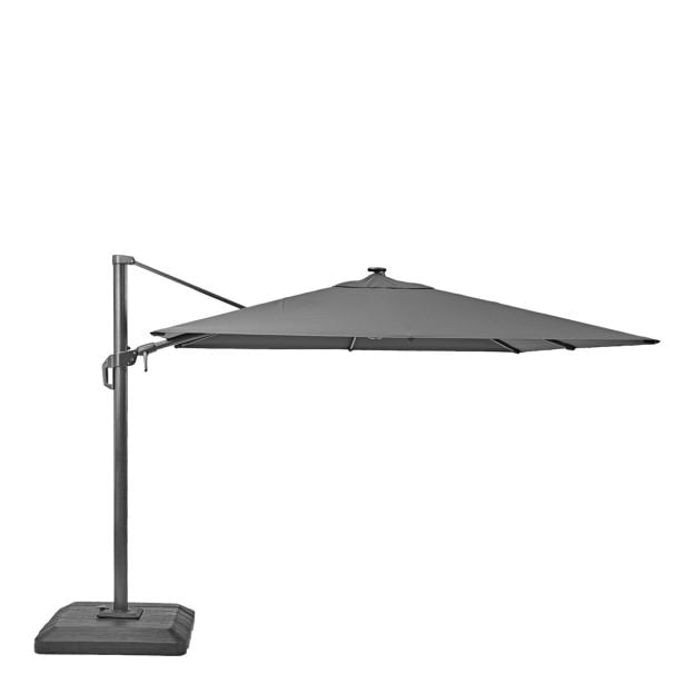 SENČNIK NATERIAL STRAN.SONO II LED 290X290 T.SIV, ALU, JEKLO 250G
