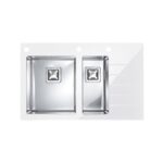 STEKLENO POMIVALNO KORITO ALVEUS CRYSTALIX 20, BELA 840X540 MM LEVI – dodatni pogled 1