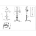 TV NOSILEC CA MULTIMEDIJSKI VOZIČEK 30-70 INCH 50KG – vozicek