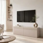 TV omarica - komoda CHARLA je odlična rešitev za shranjevanje in razstavljanje vaših najljubših predmetov. Narejena je iz laminirane plošče debeline 16