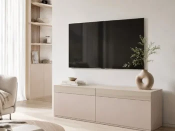 TV omarica - komoda CHARLA je odlična rešitev za shranjevanje in razstavljanje vaših najljubših predmetov. Narejena je iz laminirane plošče debeline 16