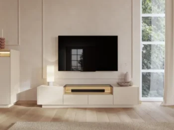 TV regal HAKO 203 je eleganten in sodoben. Izdelan je iz kakovostne laminirane iverne plošče debeline 16 mm, ki zagotavlja trpežnost in dolgo življenjsko
