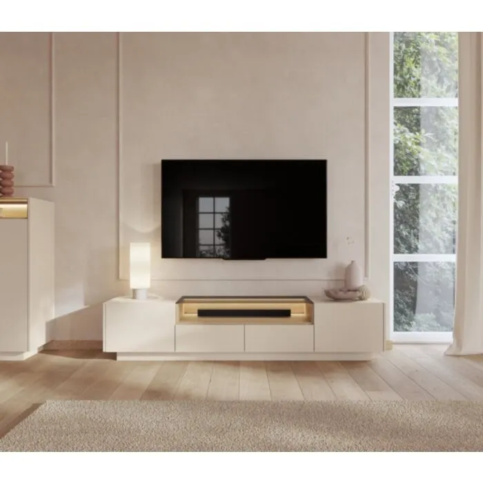 TV regal HAKO 203 je eleganten in sodoben. Izdelan je iz kakovostne laminirane iverne plošče debeline 16 mm, ki zagotavlja trpežnost in dolgo življenjsko