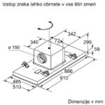 VGRADNA KUHINJSKA NAPA BOSCH DRC99PS20 STROPNA – dodatni pogled 3