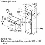 VGRADNA PEČICA BOSCH HBG539EB3 – pecica