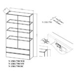 VISOKA OMARICA KOLPA SAN N 1501/790 WH NAOMI VERTIKALNA – dodatni pogled 3