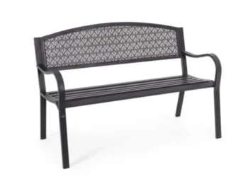 Vrtna klop LIZETTE antracit je narejena iz jekla z mat končno oblogo. Material: - Jeklo Barva: - Antracit Dimenzije: širina: 123cm globina: 55cm višina: