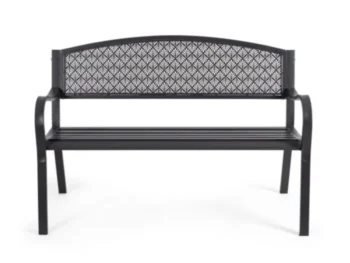Vrtna klop LIZETTE antracit je narejena iz jekla z mat končno oblogo. Material: - Jeklo Barva: - Antracit Dimenzije: širina: 123cm globina: 55cm višina: