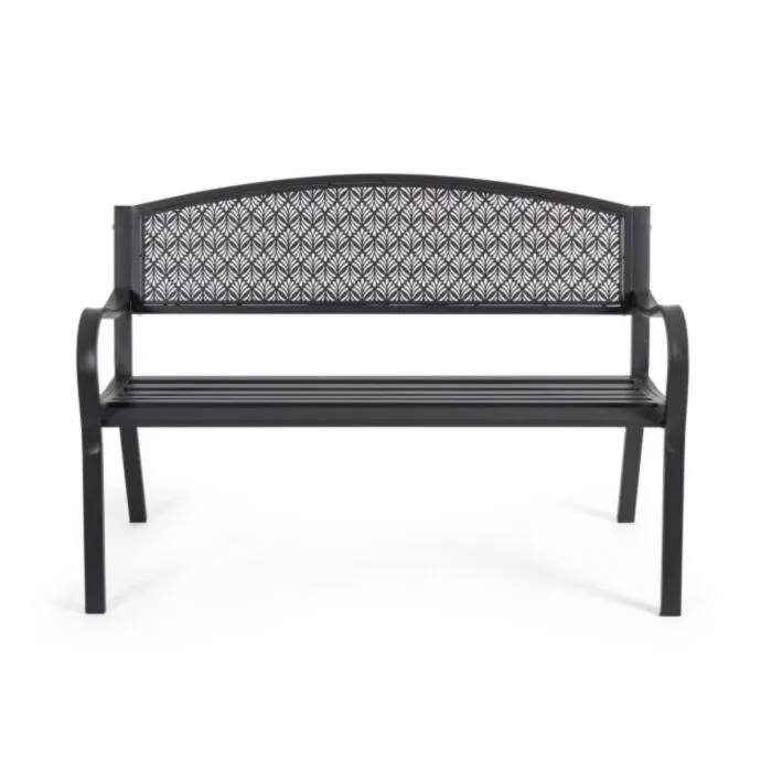 Vrtna klop LIZETTE antracit je narejena iz jekla z mat končno oblogo. Material: - Jeklo Barva: - Antracit Dimenzije: širina: 123cm globina: 55cm višina: