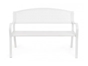 Vrtna klop LIZETTE bela je narejena iz jekla z mat končno oblogo. Material: - Jeklo Barva: - Bela Dimenzije: širina: 123cm globina: 55cm višina: 84cm