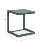 Vrtna miza KONNOR 40 x 40 je elegantna in kakovostna. Zaradi njene oblike je priročna in funkcionalna. Narejena je iz aluminija s prašnim barvanjem -
