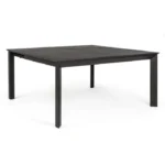 Vrtna miza KONNOR 160X110/160, v antracit barvi. Se raztegne po širini iz 110 cm na 160 cm. Okvir mize je iz aluminija, ki je prašno barvan. Barva: antracit