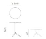 Vrtna miza SPRITZ, bianco – Nardi vrtno pohištvo - Italijanski proizvajalec vrhunskega pohištva Nardi – dodatni pogled 9
