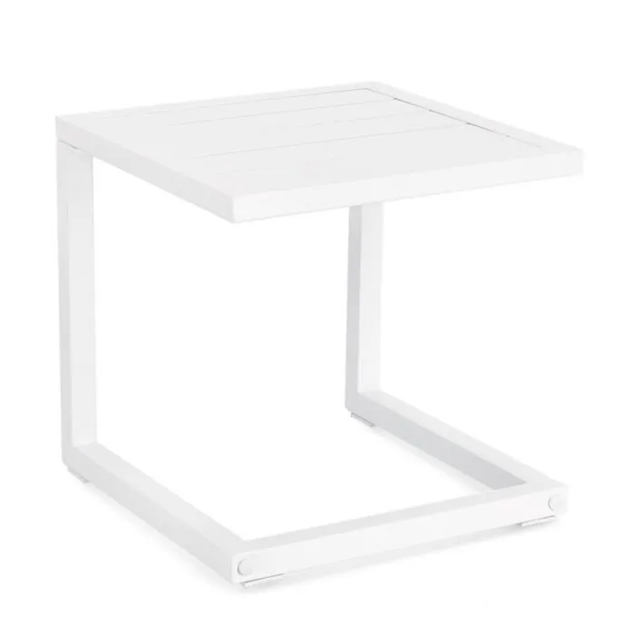 Vrtna mizica HILDE 40 x 40 bela Vrtna mizica HILDE 40x40 bela je narejena iz aluminija in je prašno barvana (poliester). Material: - Aluminij Barva: - Bela Dimenzije: - Širina: 40 cm -