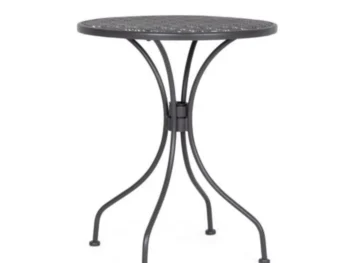 Vrtna mizica LIZETTE D60 antracit je narejena iz jekla z mat zaključkom. Material: - Jeklo Barve: - Antracit Dimenzije: FI: 60 cm višina: 71 cm