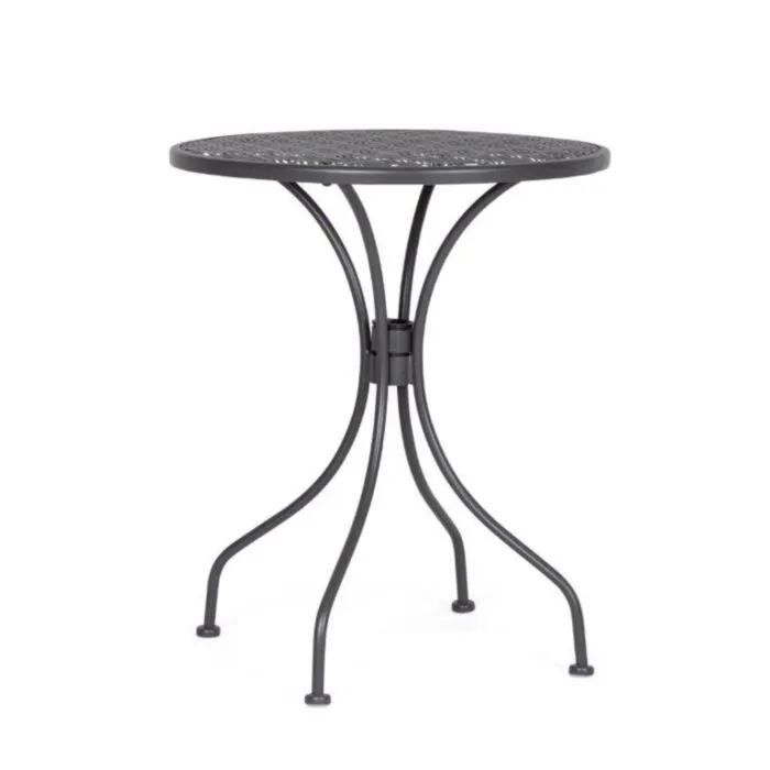 Vrtna mizica LIZETTE D60 antracit je narejena iz jekla z mat zaključkom. Material: - Jeklo Barve: - Antracit Dimenzije: FI: 60 cm višina: 71 cm