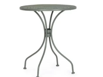 Vrtna mizica LIZETTE D60 temno olivna je narejena iz jekla z mat zaključkom. Material: - Jeklo Barva: - Temno olivna Dimenzije: FI: Ø60 cm višina: 71 cm