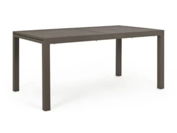 Vrtna raztegljiva miza HILDE 160-240X90, barva kave. Je narejena iz aluminija, prašno barvanega s poliestrsko zaščito. Kar zagotavlja odlično odpornost