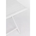 Vrtna zložljiva miza ELIN 110 x 70 bela je narejen iz aluminijastega okvirja s prašnim barvanjem. Prednost jedilne miize ELIN je ta, da je zložljiva, kar