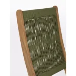 Vrtni stol DANUBIO oliva je izdelan iz akacijevega lesa z oljnim premazom v videzu tikovine. Naslonjalo je pleteno s polipropilensko vrvjo, vijaki in sistem za