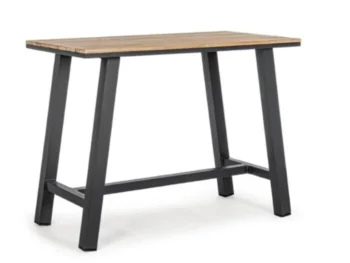 Zunanja barska miza SKIPPER 131X73 antracit, sodoben in eleganten dizajn združuje trpežen prašno barvan aluminijast okvir s poliestrsko zaščito, ter mizno