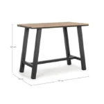 Zunanja barska miza SKIPPER 131X73 antracit, sodoben in eleganten dizajn združuje trpežen prašno barvan aluminijast okvir s poliestrsko zaščito, ter mizno