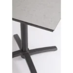 Zunanja miza CLARET 70X70, miza je izdelana iz prašno barvanega aluminija s poliestrsko zaščito ter mizno ploščo iz vzdržljivega HPL - ja debeline 5 mm,