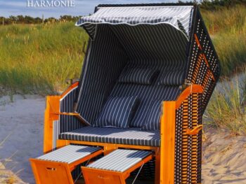 Plažni koš Rügen – sivo-bel – Swing&Harmonie