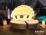 Ratan sončni otok 180 cm z LED osvetlitvijo – Swing&Harmonie, dodatni pogled 2