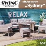 Ratan vrtna garnitura Sydney – Swing&Harmonie