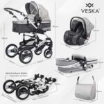 3-v-1 otroški voziček VESKA, dodatni pogled 4
