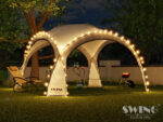 Vrtni paviljon DomeShelter 450 cm z LED osvetlitvijo – Swing&Harmonie, LED osvetlitev