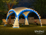 Vrtni paviljon DomeShelter 450 cm z LED osvetlitvijo – Swing&Harmonie, LED osvetlitev