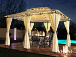 Vrtni paviljon Minzo 3 × 4 m z LED osvetlitvijo – Swing&Harmonie, LED osvetlitev