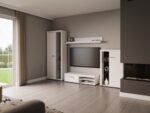 Dnevni regal RUBA 2 je moderno oblikovan in elegantnega videza. Dnevni regal je izdelan v EU. Dimenzije regala so: 270 cm x 190 cm x 42,5 cm Barva: - bela /